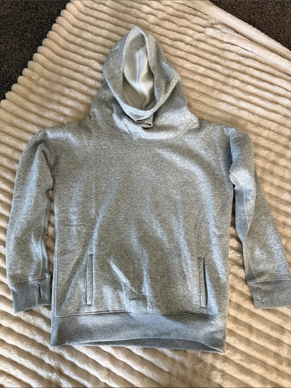 ZYIA Oh So Soft Gray Cowl Neck Hoodie Medium
